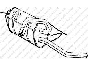 BOSAL 235-157 galinis duslintuvas 
 Išmetimo sistema -> Duslintuvas
3453207, 3467690