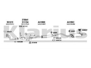 KLARIUS 940454U išmetimo sistema 
 Išmetimo sistema -> Išmetimo sistema, visa