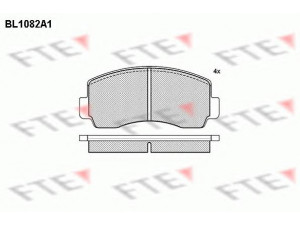 FTE BL1082A1 stabdžių trinkelių rinkinys, diskinis stabdys 
 Techninės priežiūros dalys -> Papildomas remontas
MB407216, 8982-49-280, 8982-49-280A