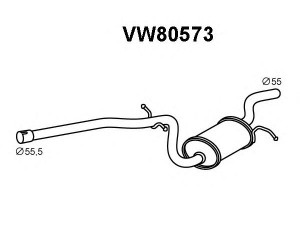 VENEPORTE VW80573 vidurinis duslintuvas 
 Išmetimo sistema -> Duslintuvas
1K0253209Q