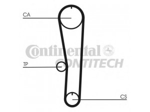 CONTITECH CT1132 paskirstymo diržas 
 Techninės priežiūros dalys -> Papildomas remontas
12761M84410, 12761M84430