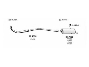 ASSO ART1880 išmetimo sistema 
 Išmetimo sistema -> Išmetimo sistema, visa