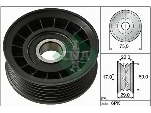 INA 532 0649 10 kreipiantysis skriemulys, V formos rumbuotas diržas 
 Diržinė pavara -> V formos rumbuotas diržas/komplektas -> Laisvasis/kreipiamasis skriemulys
1465253, 1555720, 5M5Q-19A21-6DC