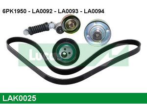 LUCAS ENGINE DRIVE LAK0025 V formos rumbuotas diržas, komplektas 
 Techninės priežiūros dalys -> Techninės priežiūros intervalai