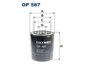 FILTRON OP587 alyvos filtras 
 Techninės priežiūros dalys -> Techninės priežiūros intervalai
OK161, VSY114302, VSY114302A, VSY114302B