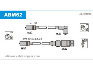 JANMOR ABM62 uždegimo laido komplektas 
 Kibirkšties / kaitinamasis uždegimas -> Uždegimo laidai/jungtys
037 905 483 C