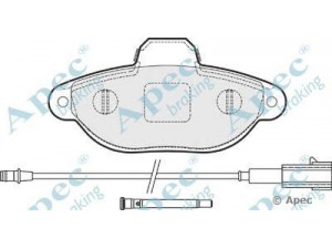 APEC braking PAD1627 stabdžių trinkelių rinkinys, diskinis stabdys 
 Techninės priežiūros dalys -> Papildomas remontas
77362479, 77364635, 77365191, 77365306