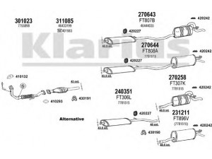 KLARIUS 330459E išmetimo sistema 
 Išmetimo sistema -> Išmetimo sistema, visa
