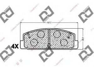 DJ PARTS BP1351 stabdžių trinkelių rinkinys, diskinis stabdys 
 Techninės priežiūros dalys -> Papildomas remontas
1U06-26-48Z, 1U062648Z, 1U07-26-48Z