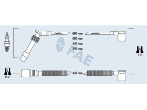 FAE 85105 uždegimo laido komplektas 
 Kibirkšties / kaitinamasis uždegimas -> Uždegimo laidai/jungtys
1212607, 1612533, 1612544, 1612557
