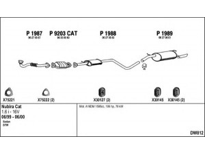 FENNO DW812 išmetimo sistema 
 Išmetimo sistema -> Išmetimo sistema, visa