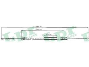 LPR C0692B trosas, stovėjimo stabdys 
 Stabdžių sistema -> Valdymo svirtys/trosai
7700802685, 7700802685