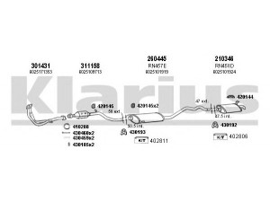 KLARIUS 720672E išmetimo sistema 
 Išmetimo sistema -> Išmetimo sistema, visa