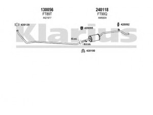 KLARIUS 330009E išmetimo sistema 
 Išmetimo sistema -> Išmetimo sistema, visa