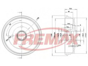 FREMAX BD-6627 stabdžių būgnas 
 Stabdžių sistema -> Būgninis stabdys -> Stabdžių būgnas
6176744, 6560027