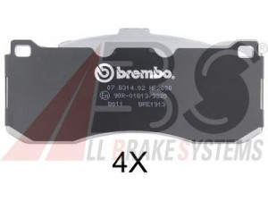A.B.S. 37689S stabdžių trinkelių rinkinys, diskinis stabdys 
 Techninės priežiūros dalys -> Papildomas remontas
34 11 6 786 044, 34 11 6 797 860
