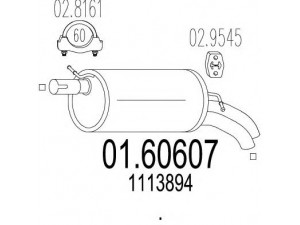 MTS 01.60607 galinis duslintuvas 
 Išmetimo sistema -> Duslintuvas
1113894