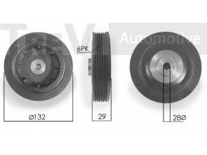 TREVI AUTOMOTIVE PC1025 skriemulys, alkūninis velenas 
 Diržinė pavara -> Dirželio skriemulys
7700856673