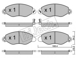 fri.tech. 552.0 stabdžių trinkelių rinkinys, diskinis stabdys 
 Techninės priežiūros dalys -> Papildomas remontas
1 144 288, 1 318 147, 1 415 168