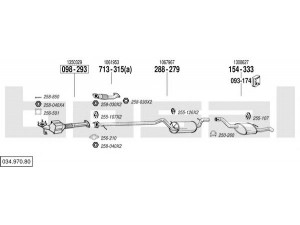 BOSAL 034.970.80 išmetimo sistema 
 Išmetimo sistema -> Išmetimo sistema, visa