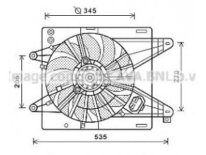 AVA QUALITY COOLING FT7575 ventiliatorius, radiatoriaus 
 Aušinimo sistema -> Oro aušinimas
46754748, 51740324