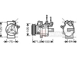 VAN WEZEL 4000K317 kompresorius, oro kondicionierius 
 Oro kondicionavimas -> Kompresorius/dalys
6453RJ, 88310-0H010, 883100H010