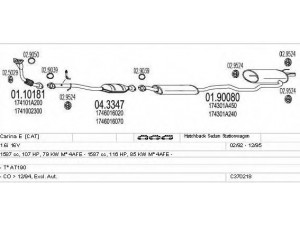 MTS C370218001712 išmetimo sistema 
 Išmetimo sistema -> Išmetimo sistema, visa