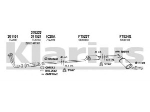KLARIUS 330384U išmetimo sistema 
 Išmetimo sistema -> Išmetimo sistema, visa