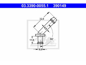ATE 03.3390-0055.1 jungtis, žarna
582 925 220, 582 925 220 KZ, 000 431 08 35