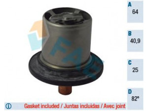 FAE 5331082 termostatas, aušinimo skystis 
 Aušinimo sistema -> Termostatas/tarpiklis -> Thermostat
96.170.283.80, 9617028380, 96 17 028 380
