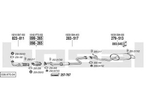 BOSAL 038.970.04 išmetimo sistema 
 Išmetimo sistema -> Išmetimo sistema, visa