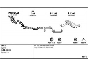 FENNO AU710 išmetimo sistema 
 Išmetimo sistema -> Išmetimo sistema, visa