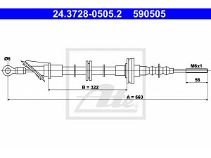 ATE 24.3728-0505.2 sankabos trosas 
 Dviratė transporto priemonės -> Kabeliai ir tachometro velenaai -> Sankabos trosas
7555958