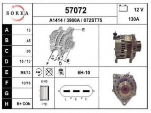 EAI 57072 kintamosios srovės generatorius
A3TG2681ZE, 23100EB310