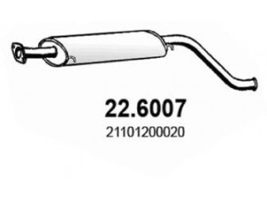ASSO 22.6007 vidurinis duslintuvas 
 Išmetimo sistema -> Duslintuvas
21101200020, 211021200020