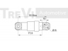 TREVI AUTOMOTIVE TA1910 vibracijos slopintuvas, V formos rumbuotas diržas