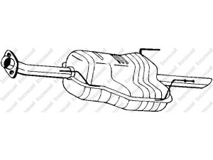 BOSAL 185-455 galinis duslintuvas 
 Išmetimo sistema -> Duslintuvas
24423005, 58 52 056, 58 52 104