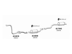 ASSO ART1353 išmetimo sistema 
 Išmetimo sistema -> Išmetimo sistema, visa