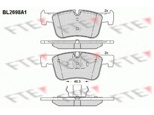 FTE BL2698A1 stabdžių trinkelių rinkinys, diskinis stabdys 
 Techninės priežiūros dalys -> Papildomas remontas
34 11 6 850 568