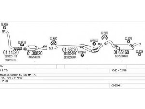 MTS C020091000456 išmetimo sistema 
 Išmetimo sistema -> Išmetimo sistema, visa
