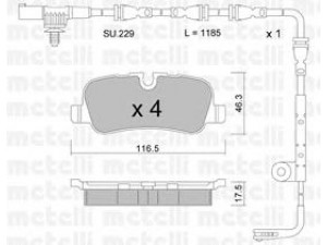 METELLI 22-0694-0K stabdžių trinkelių rinkinys, diskinis stabdys 
 Techninės priežiūros dalys -> Papildomas remontas