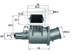 MAHLE ORIGINAL TI 189 83D termostatas, aušinimo skystis 
 Aušinimo sistema -> Termostatas/tarpiklis -> Thermostat
7627399