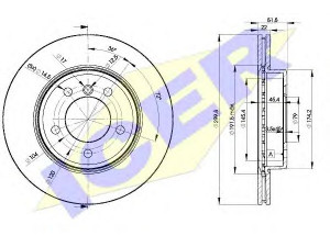 ICER 78BD4539-2 stabdžių diskas 
 Dviratė transporto priemonės -> Stabdžių sistema -> Stabdžių diskai / priedai
34 11 1 164 539, 34 11 6 757 526