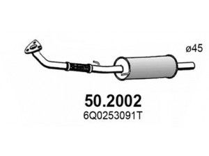 ASSO 50.2002 priekinis duslintuvas 
 Išmetimo sistema -> Duslintuvas
6Q0253091AB, 6Q0253091T