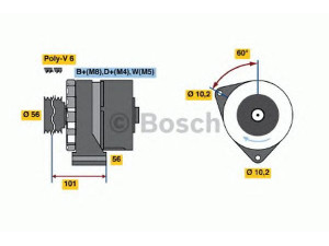 BOSCH 0 120 469 105 kintamosios srovės generatorius
091 546 802