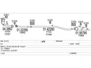 MTS C260589004151 išmetimo sistema 
 Išmetimo sistema -> Išmetimo sistema, visa