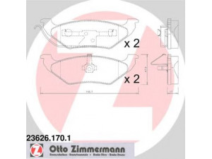 ZIMMERMANN 23626.170.1 stabdžių trinkelių rinkinys, diskinis stabdys 
 Techninės priežiūros dalys -> Papildomas remontas
05014036AA