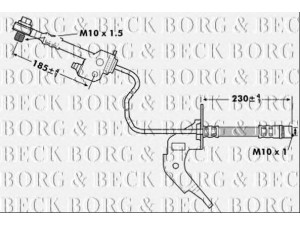 BORG & BECK BBH7122 stabdžių žarnelė 
 Stabdžių sistema -> Stabdžių žarnelės
13 116 137, 13116137, 13334946