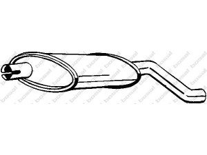 BOSAL 185-869 galinis duslintuvas 
 Išmetimo sistema -> Duslintuvas
8 52 339, 8 52 389, 8 52 399, 90080456