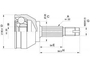 OPEN PARTS CVJ5002.10 jungčių komplektas, kardaninis velenas 
 Ratų pavara -> Sujungimai/komplektas
0004127460, 0004390952, 0007560070